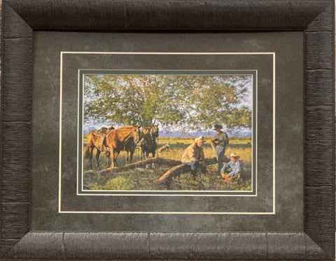 Bradley Schmehl Cowboy Church Western Art Print-Framed 19 x 15