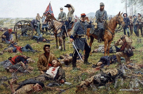 Bradley Schmehl Civil War Painting about the dark side of war