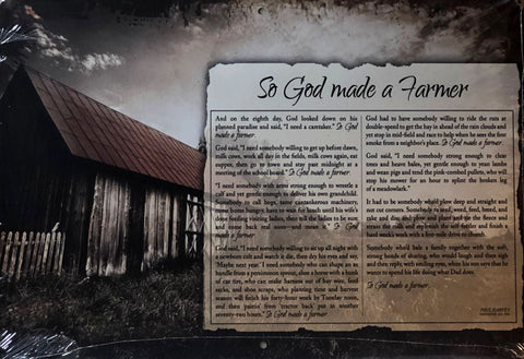 Brett West So God Made a Farmer Tin Sign