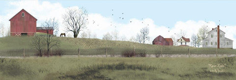 Billy Jacobs Rural Route Farm Barn Art Print 36 x 12