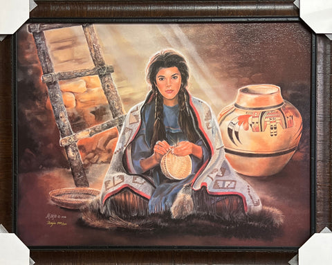 Maija Ancient ways Native American Art Print S/N 32 x 25.5