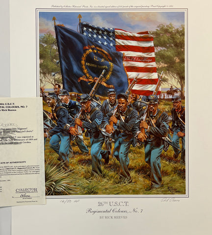 Rick Reeves 26th U.S.C.T. Regimental Colours No 7 with Cert