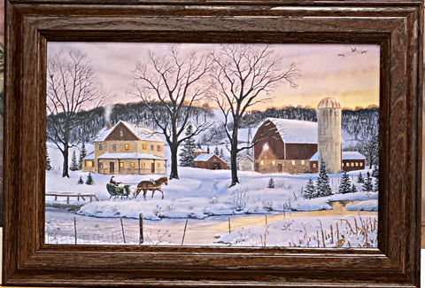 Terry Doughty Winter Memories Decorator Print Framed 14.5 x 10
