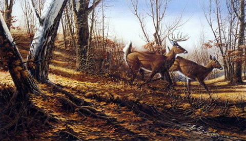 Terry Redlin Autumn Run - 25"x16.5" Signed/Numbered