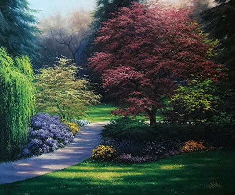 Charles White Japanese Maples Garden Print-Signed