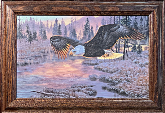 Cynthie Fisher Dawn's Early Flight Eagle Art Print Framed Decorator 14.5 x 10.5