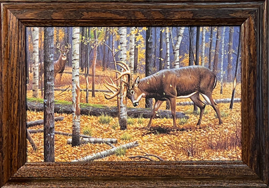 Cynthie Fisher Territorial Grounds Deer Buck Art Print-Framed Decorator 14.5 x 10.5