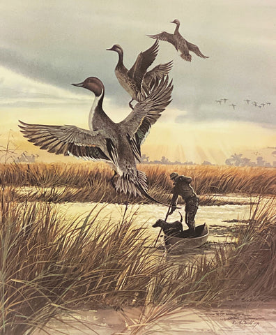R.J. McDonald Pintails and Pirogues S/N Duck Hunting Art Print