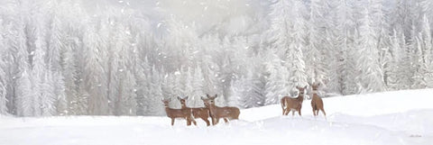 Lori Deiter Christmas Deer Art Print 36 x 12
