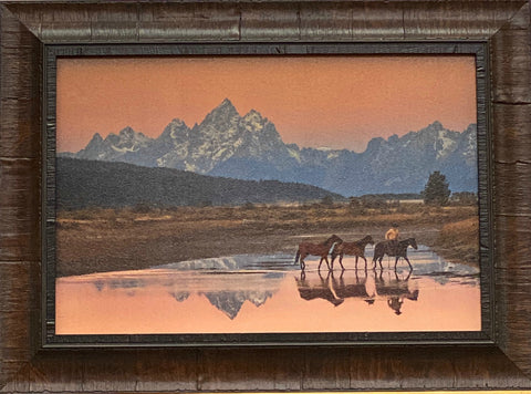 Robert Dawson Early Morning Horse Mountain Art Print-Framed 18.5 x 13.5
