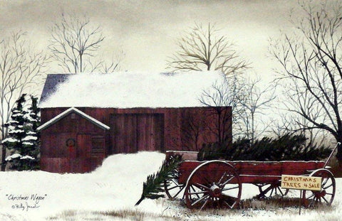 Billy Jacobs Christmas Wagon Art Print 12 x 9