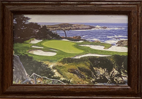 Larry Dyke The 15th at Cypress Golf Art Print-Framed (Wood) 14.5 x 10