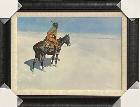 Frederic Remington The Scout Native American Art Print-Framed 26 x 20