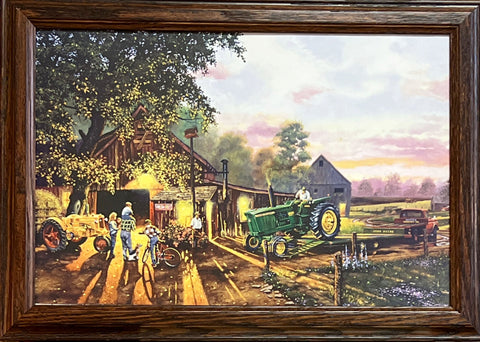 Dave Barnhouse Once in a Lifetime Farm Tractor Art Print-Framed 20.5 x 14.5