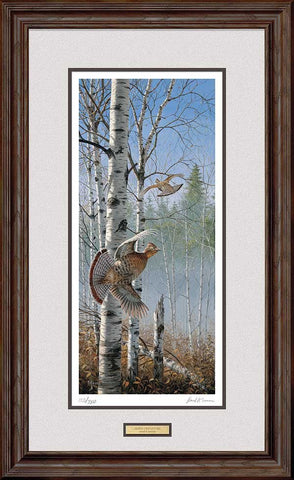 David Maass Rapid Departure Ruffed Grouse-Framed