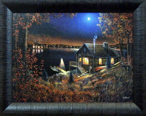 Jim Hansel Evening Serenity- Framed - 19.5"x15.5" Open Edition