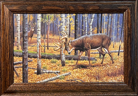Cynthie Fisher Territorial Grounds Deer Buck Art Print-Framed 14.5 x 10.5
