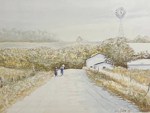 John Heckman Harmony's Amish Children Art Print S/N 20 x 15