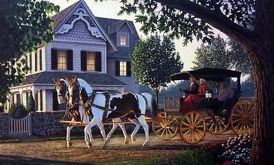 Kim Norlien Home Sweet Home Horse and Buggy Print 28 x 18.5