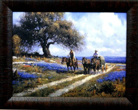 Martin Grelle Sweet Smell of Spring Cowboy Art Print Signed and Numbered Framed