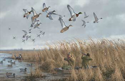Micheal Sieve Mallards and Pintails Duck Hunting S/N Print