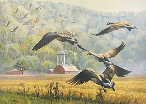 Byran Moon Farm Field Honkers Art Print 23 x 17