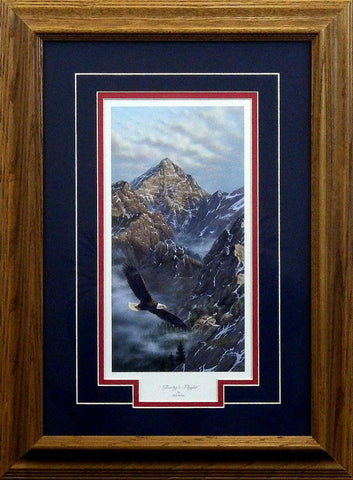 Rick Kelley "Liberty's Flight Eagle Mountain Art Print-Framed 14 x 19