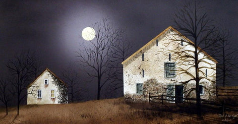 Billy Jacobs Still of the Night Farm Full Moon Art Print 12 x 9