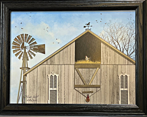 Billy Jacobs Framed Windmill Barn Art Print Wind's Aloft 18.5 x 14.5