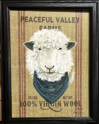 Billy Jacobs Betsy Sheep Farm Art Print-Framed 18.5 x 14.5