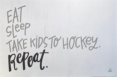 Erin Barrett Word Art Print Take Kids to Hockey (18x12)