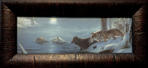 Ervin Molnar, The Crossing Textured-Framed 17.5 x 8