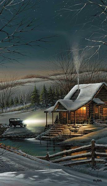 Terry Redlin Evening with Friends Cabin Pinnacle Print
