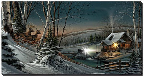 Terry Redlin Evening with Friends Lighted Wrapped Canvas