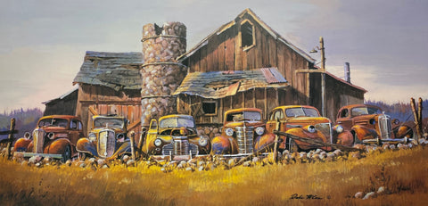 Dale Klee Chevy Farm Art Print S/N 30 x 15