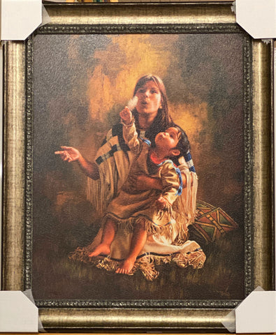 Karen Noles Pompey's Feather Art Print-Framed 24 x 29