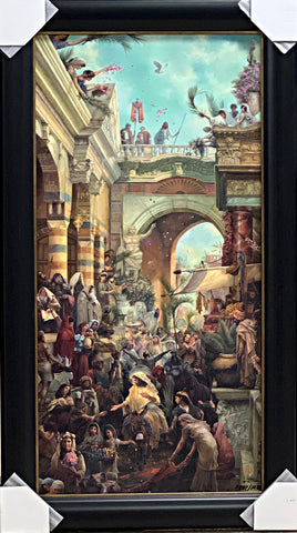 Tom Dubois Hosanna Religious Print Framed 39 x 22 with certificate