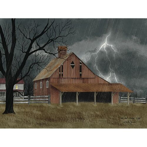 Billy Jacobs Dark and Stormy Night Farm Storm Art Print - 16 x 12