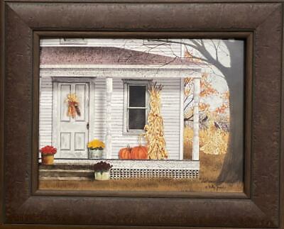 Billy Jacobs Autumn Greetings Pumpkin Country Art Print-Framed 21.5 x 17.5