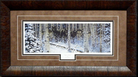 Derk Hansen Night Stalkers Wolves Print-Framed