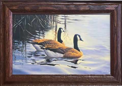 Derk Hansen End of the Journey Canadian Goose Art Print-Framed 14.5 x 10