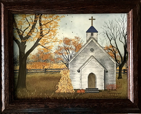 Billy Jacobs Blessed Assurance Church Fall Art Print-Framed 14.5 x 11.5