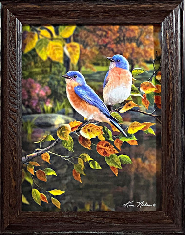 Kim Norlien Blue Birds Art Print-Framed 11 x 14.5