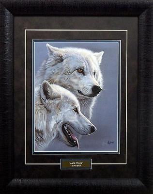 Al Agnew Arctic Wolves Art Print Framed -Signed