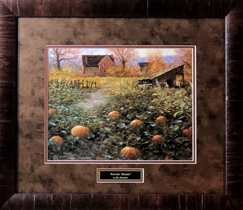 Jon McNaughton Harvest Memory Pumpkin Patch Art Print-Framed