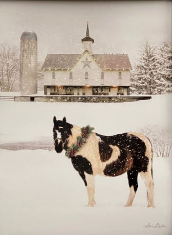 Lori Deiter Ready for Christmas Horse Farm Art Print