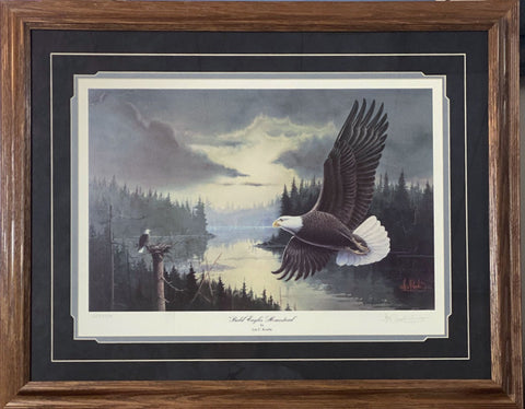 Les Kouba Bald Eagle Homestead S/N art Print-Framed