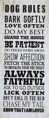 James Baldwin "Dog Rules" Print 8" x 18"-Free Shipping