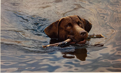 Jay Kemp Return to Sender Chocolate Lab S/N Prints Proof Dog Print
