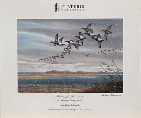 Jerry Raedeke Heading for Thomasville DU S/N Art Print